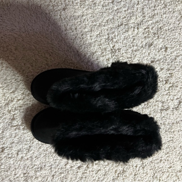 Girls Size 2 Ocean Coast Black Quilted Faux Fur Boots NIB - Picture 10 of 10